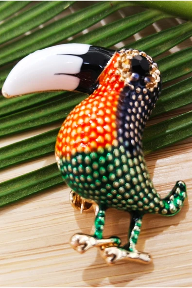 Monalisa Home Papağan Figürlü Broş ürün görseli 1