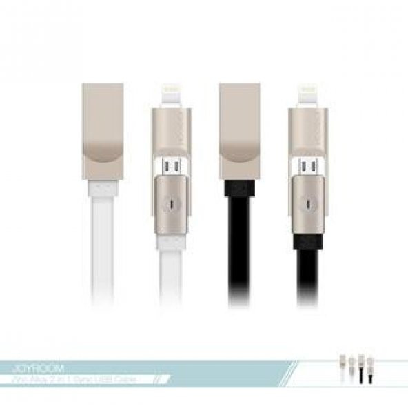 Joyroom S-T504 1.2m 2.1A Mikro & Lightning USB Şarj ve Data Kablosu - 2