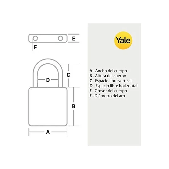 Yale YP3/31/123 Şifreli Asma Kilit - 5