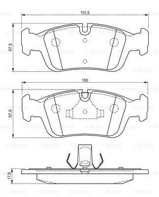 Bmw Fren Balatası On Bmw E46 E36 91>05 - Bosch 0986494015 - Resim 1