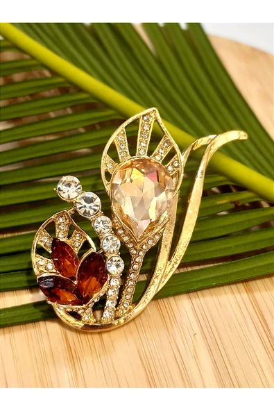 Monalisa Home  Taşlı Figürlü Broş ürün görseli 1