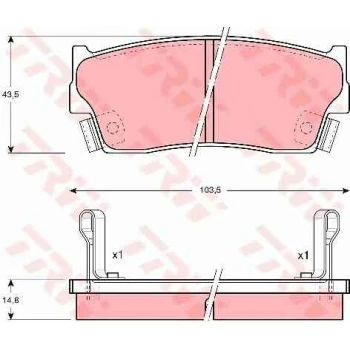 Suzukı Fren Balatası On Suzukı X-90 Vitara 90-98 3 Kapı - Trw Gdb885 - Resim 1