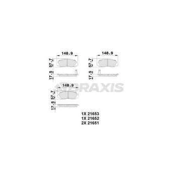 Honda On Fren Balatası Honda Crv 1996 2001 Hrv 1999> Accord 1993 1998 - Braxıs Ab0122 ürün görseli