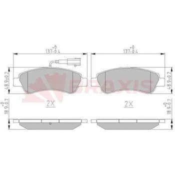 Fiat Fren Balatası Arka Fisli Ducato 12> / Boxer 12> / Jumper 12> - Braxıs Aa0620 - Resim 1