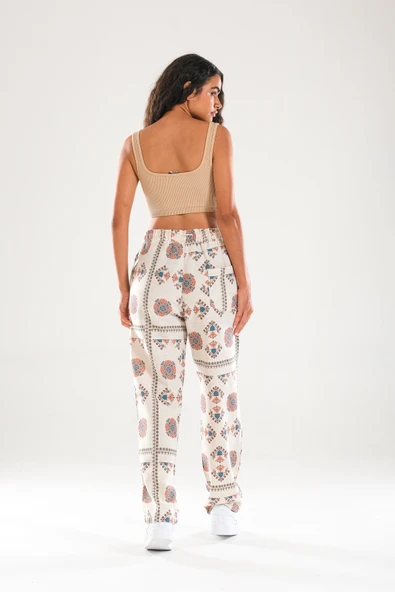 Etnik Desenli Baggy Pantolon - 2