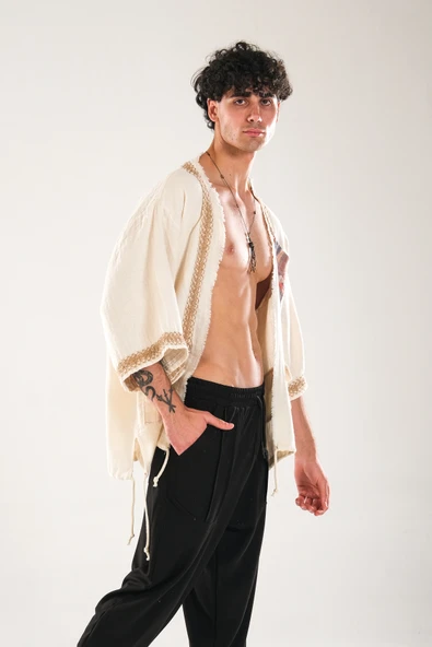 Halat Detaylı Tasarım Kimono - 4