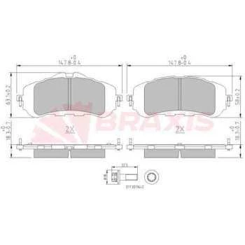 Psa On Fren Balatası P308 II 13> P308 Sw II 14> Disk Capı: (283 * 26) - Braxıs Aa0623 ürün görseli