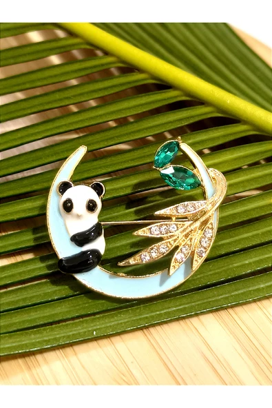 Monalisa Home  Ay  Ayıcık  Çiçek Figürlü Broş ürün görseli 1