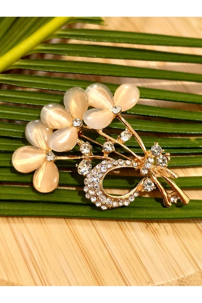 Monalisa Home Demet Gül  Figürlü Broş ürün görseli 1