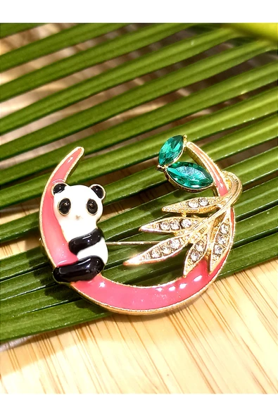 Monalisa Home  Ay  Ayıcık  Çiçek Figürlü Broş ürün görseli 1