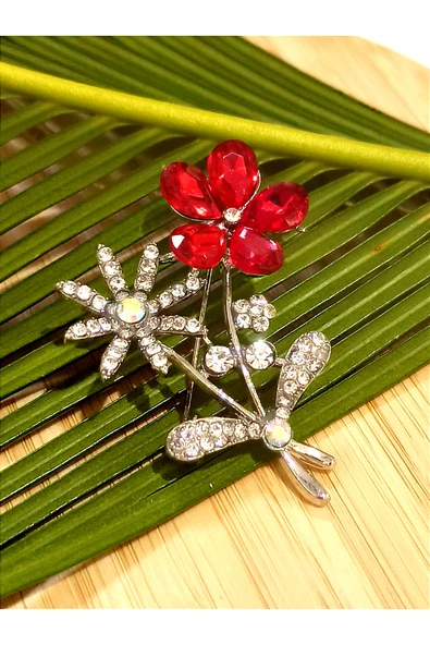 Monalisa Home Demet Gül  Figürlü Broş ürün görseli