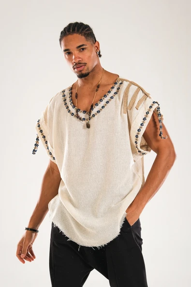 Buldan Kumaş Oversize Tasarım T-Shirt - 1
