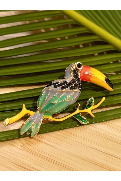 Monalisa Home Papağan Figürlü Broş ürün görseli 1