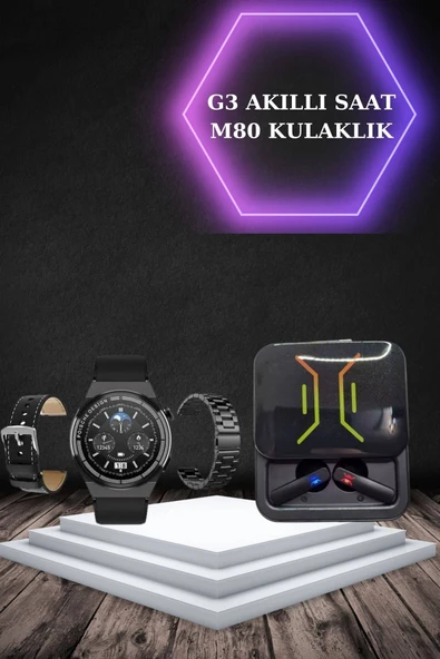 Dijital Göstergeli Bluetooth Kulaklık ve Bildirim Görebilen Akıllı Saat Alarm ve Titreşim - Resim 5