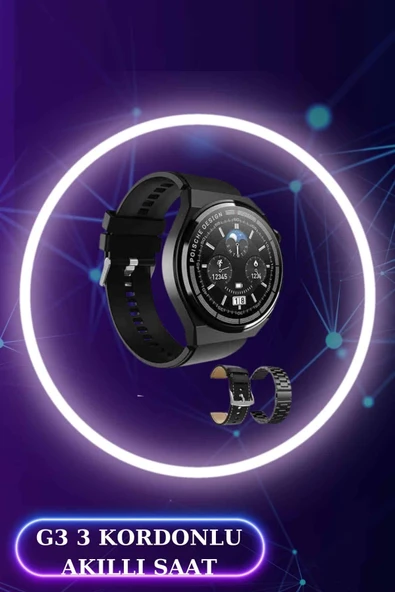 Akıllı Saat ve Kulaklık Seti Dokunmatik Ekran 5.0 Bluetooth Bağlantılı Sesli Görüşme - Resim 4