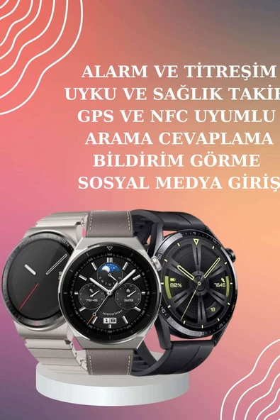 ANC Özellikli Bluetooth Kulaklık ve Amoled Ekran Akıllı Saat Uyku ve Sağlık Takibi Nabız Ölçer - Resim 2