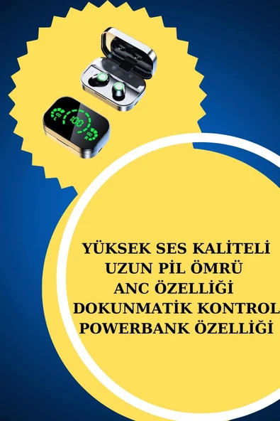 TWS Bluetooth Kulaklık ve Akıllı Saat Uyku Takibi Nabız Ölçer Uzun Pil Ömrü - Resim 2