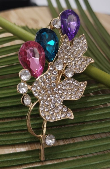 Monalisa Home Çiçek Figürlü Broş ürün görseli 1