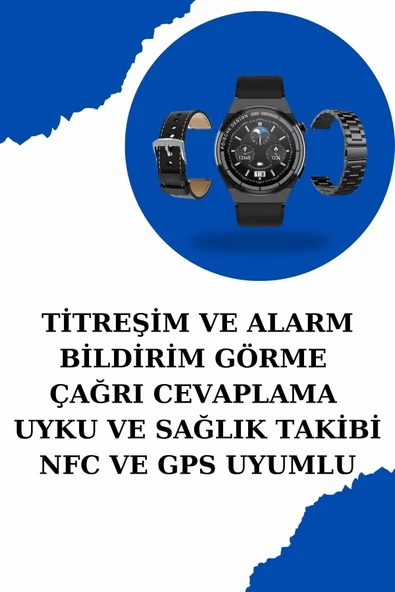 Kablosuz Bluetooth Bağlantılı Kulaklık ve Dokunmatik Ekran Akıllı Saat Arama Cevaplama - Resim 4