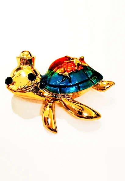 Monalisa Home Kaplumbağa Figürlü Broş ürün görseli 1