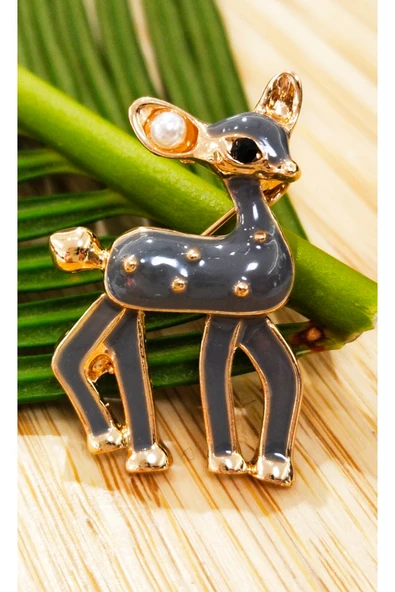 Monalisa Home Geyik Figürlü Broş ürün görseli 1