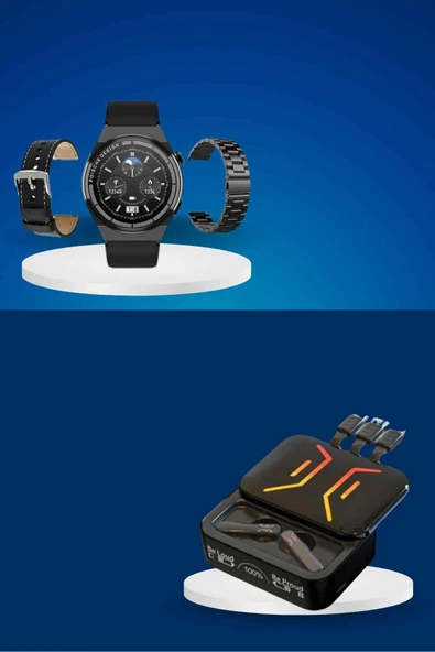 Dijital Göstergeli Bluetooth Kulaklık ve Bildirim Görebilen Akıllı Saat Alarm ve Titreşim - Resim 4