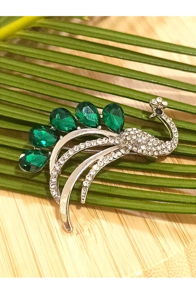 Monalisa Home Tavus Kuşu Figürlü Broş ürün görseli 1