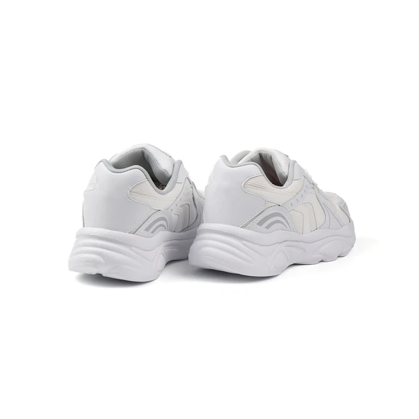 Erkek Beyaz Günlük Spor Ayakkabı Rahat Yürüyüş Koşu Sneaker Hafif Tabanlı - Resim 4