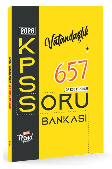 2026 Kpss Lisans, Ön Lisans, Ortaöğretim, Vatandaşlık 657 Çözümlü Soru Bankası.