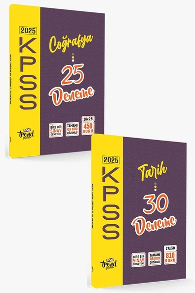 Kpss Lisans - Ön Lisans - Ortaöğretim Tarih 30 lu ve Coğrafya 25 li Çözümlü İkili Deneme Seti