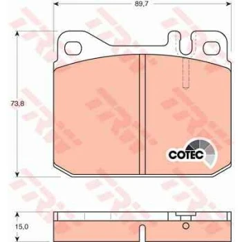 Mercedes Fren Balatası On W123 79>85 S123 79>85 W116 72>80 R107 76>81 - Trw Gdb242