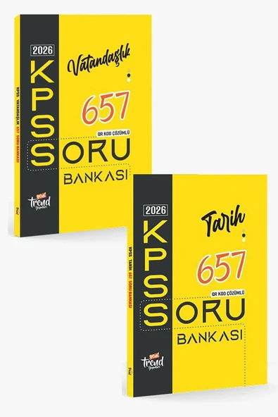 2026 Kpss Tarih 657 ve Vatandaşlık 657 Çözümlü Soru Bankası İkili Set