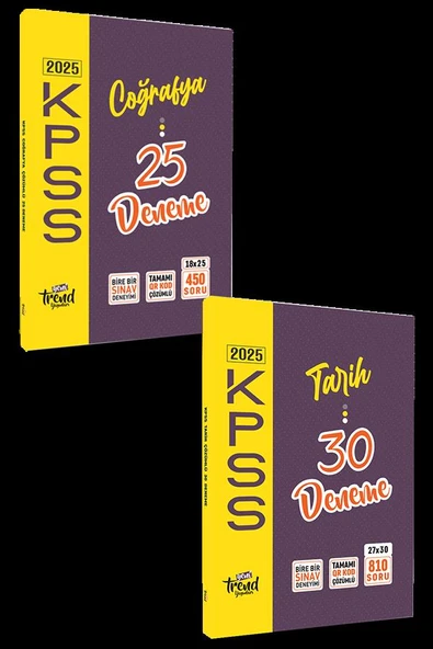 Kpss Lisans - Ön Lisans - Ortaöğretim Tarih 30 lu ve Coğrafya 25 li Çözümlü İkili Deneme Seti - 2