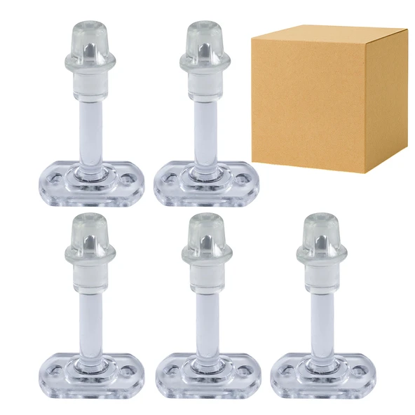 Şeffaf 50 Adet Plastik Kapı Pencere Arkası Tampon Vidalı Duvar Koruyucu Silikon Stoper Paket Set ürün görseli