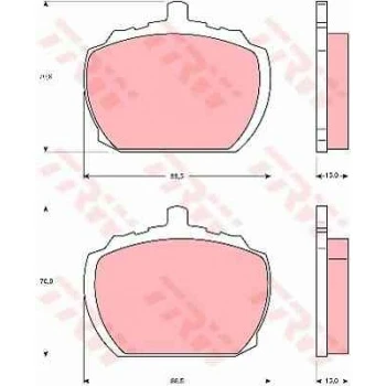 Ford Fren Balatası Ön - Fren Balatası Ön - Trw Gdb340 - Resim 1