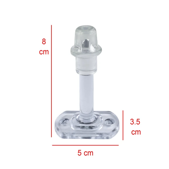 Şeffaf 50 Adet Plastik Kapı Pencere Arkası Tampon Vidalı Duvar Koruyucu Silikon Stoper Paket Set - Resim 2