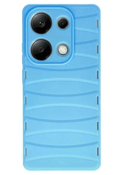 Akman Xiaomi Redmi Note 13 Pro 4G Kılıf Bibercas Silikon Kapak - Mavi - ACL6201220-9756
