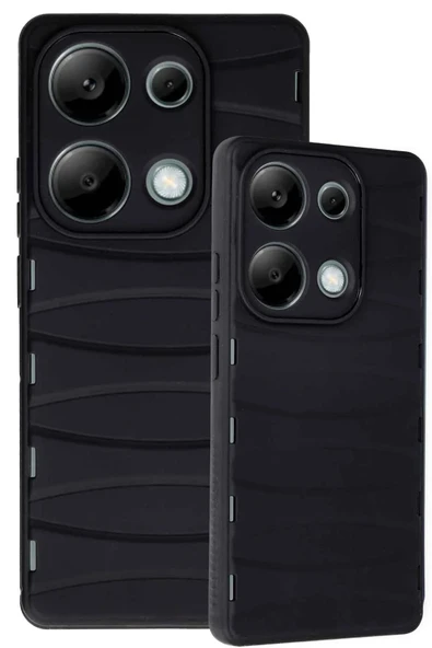 Akman Xiaomi Redmi Note 13 Pro 4G Kılıf Bibercas Silikon Kapak - Siyah - ACL6206068-5859 - 3