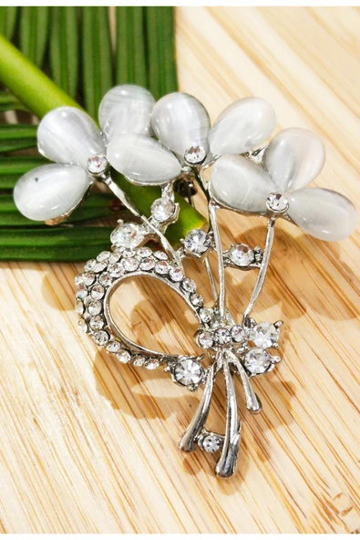 Monalisa Home Demet Gül  Figürlü Broş