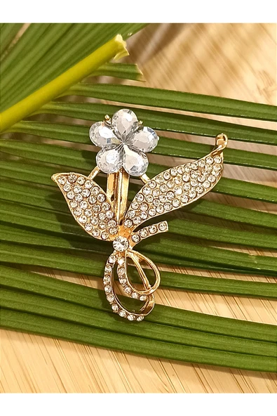 Monalisa Home Pembe Taşlı  Figürlü Broş