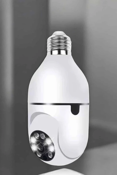 Ampul Görünümlü Güvenlik Kamerası Duylu Wifi Kamerası Dönebilen - 4