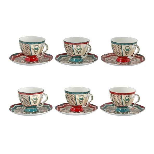 Lucky Art Liora Bone 6 lı Cay Fıncanı Setı ürün görseli