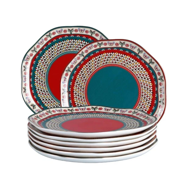 Lucky Art Liora Bone 19cm 6 lı Tabak Seti - Resim 2