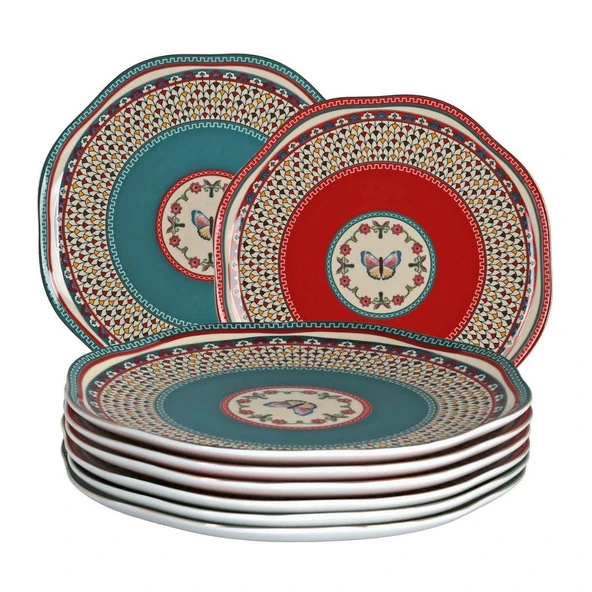 Lucky Art Liora Bone 27cm 6 lı Tabak Seti - Resim 2