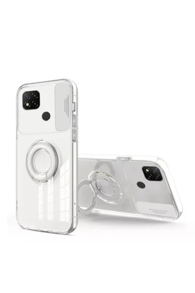 Akman ALLY Xiaomi Redmi 9C Kılıf Sürgülü Kamera Lens Korumalı Yüzük Standlı S - ACL6208157-3492 ürün görseli 1