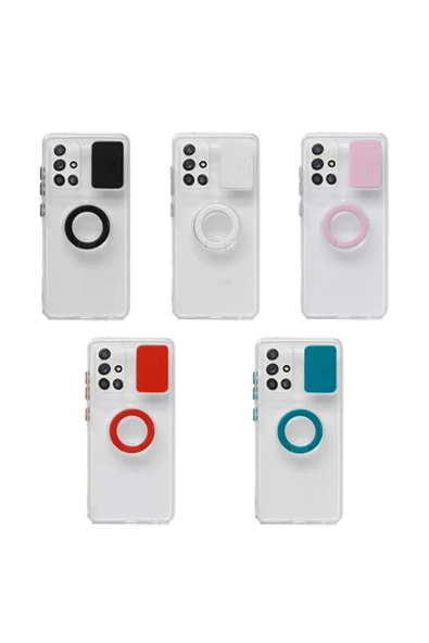 Akman ALLY Samsung Galaxy M51 Kılıf Sürgülü Kamera Lens Korumalı Yüzük Standl? - ACL6207626-4601 - Resim 6
