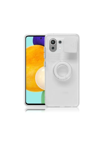Akman Xiaomi Mi 11 Lite Kılıf Sürgülü Kamera Lens Korumalı Yüzük Standlı Sili - ACL6203278-7183 ürün görseli 1