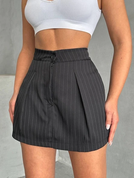 BİÇOMİ Çizgili şort etek ürün görseli
