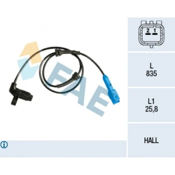 Psa Abs Hiz Sensoru On Sag / Sol P206 P206+ (t3e) Boy:830mm - Fae 78140 ürün görseli