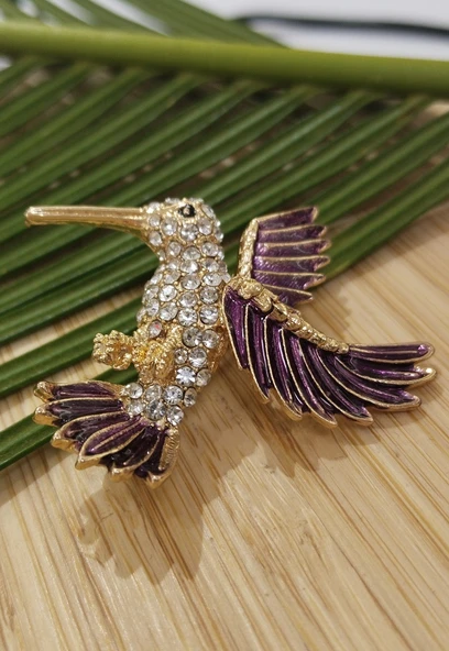 Monalisa Home Kuş Figürlü Broş